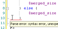 Real-time PHP syntax checking Real-time PHP syntax checking