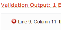 Integrated W3C validation