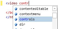 HTML IntelliSense